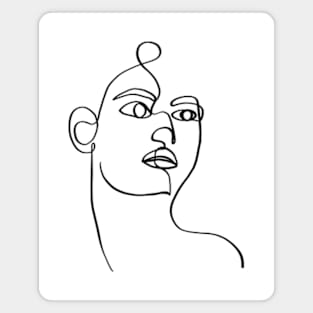 Beautiful women one line art Magnet